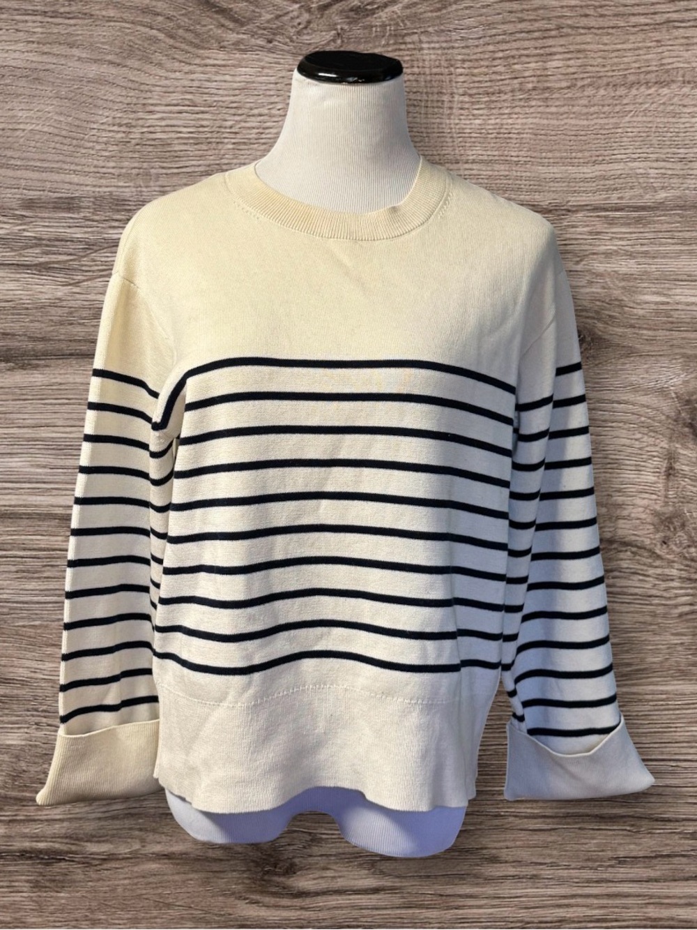Paris Atelier & Other Stories Marine Striped Sweater Sz Medium